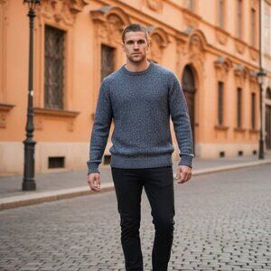 ABERCROMBIE & FITCH MULTI GRAY SWEATER